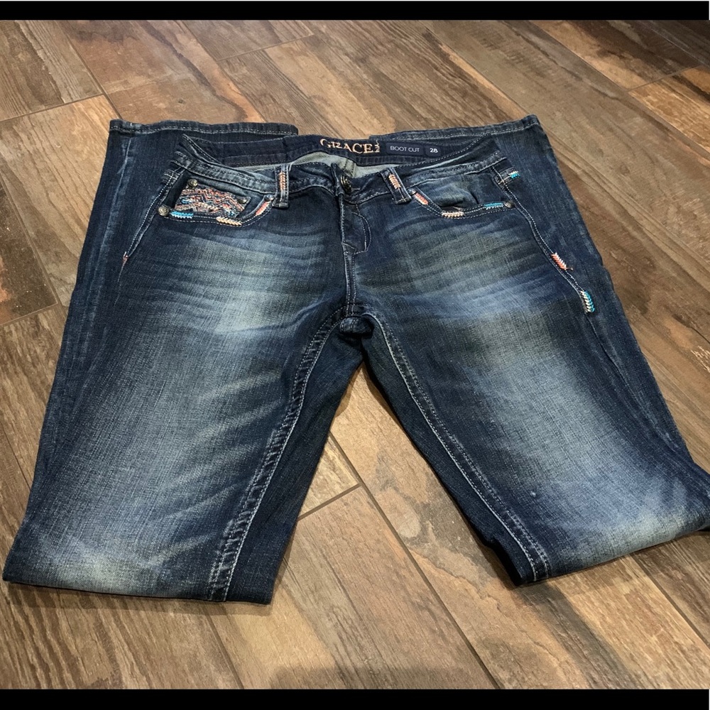 Grace in LA jeans, fancy stitched pockets - Picture 5 of 7
